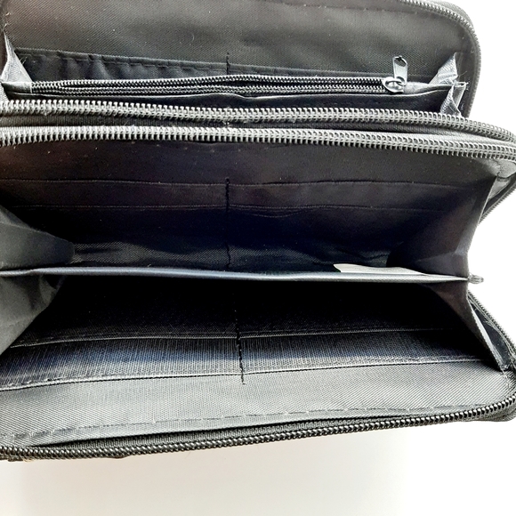 Colorful Embroidered Full Zip Wallet Rose Design - Picture 7 of 7